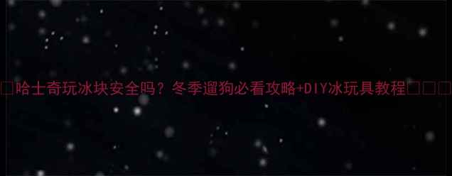 图片 🔥哈士奇玩冰块安全吗？冬季遛狗必看攻略+DIY冰玩具教程🐾❄️