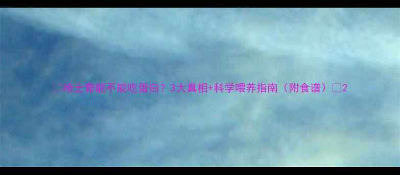 图片 🔥哈士奇能不能吃蛋白？3大真相+科学喂养指南（附食谱）🐾2