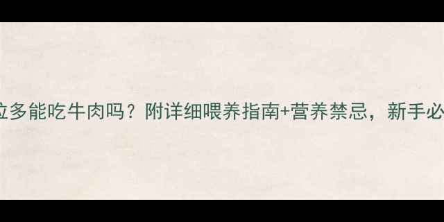 图片 🔥拉布拉多能吃牛肉吗？附详细喂养指南+营养禁忌，新手必看！🐾1