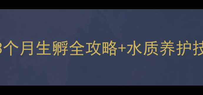 图片 🔥潜水蜓魚新手必看！3个月生孵全攻略+水质养护技巧（附养鱼避坑指南）