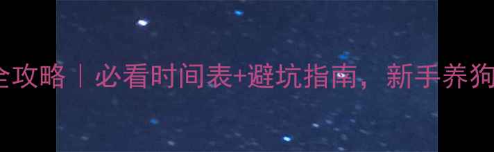 图片 🔥狗狗疫苗全攻略｜必看时间表+避坑指南，新手养狗家长速存！2