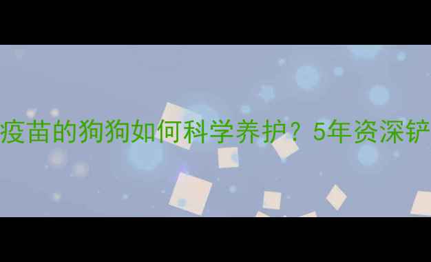 图片 🔥疫苗焦虑终结者！没打疫苗的狗狗如何科学养护？5年资深铲屎官亲测经验大公开🐶💉
