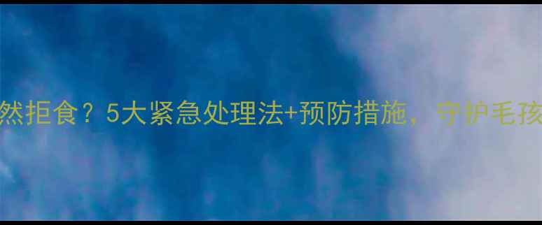 图片 🔥金毛突然拒食？5大紧急处理法+预防措施，守护毛孩健康！🐾